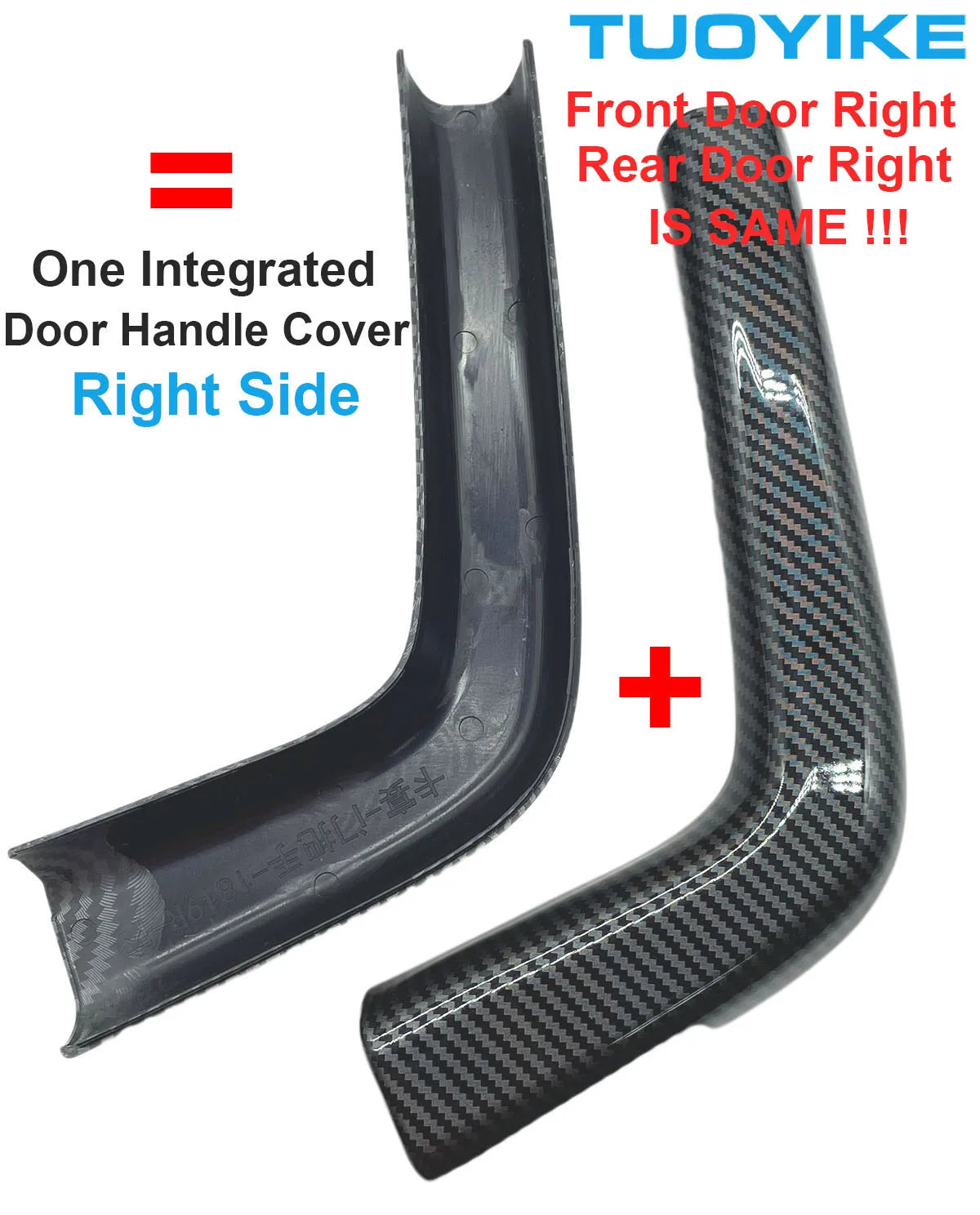 Car Abs Carbon Fiber Interior Door Pull Handle