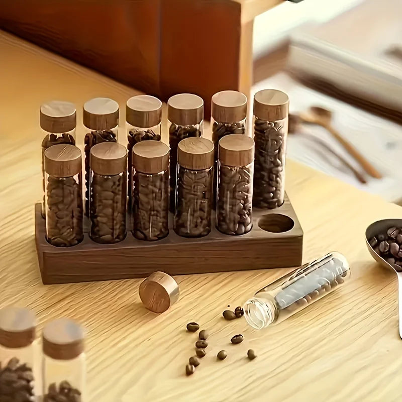 1pc Heavy-Duty Or 12-Slot Natural Wood Multi-Purpose Countertop