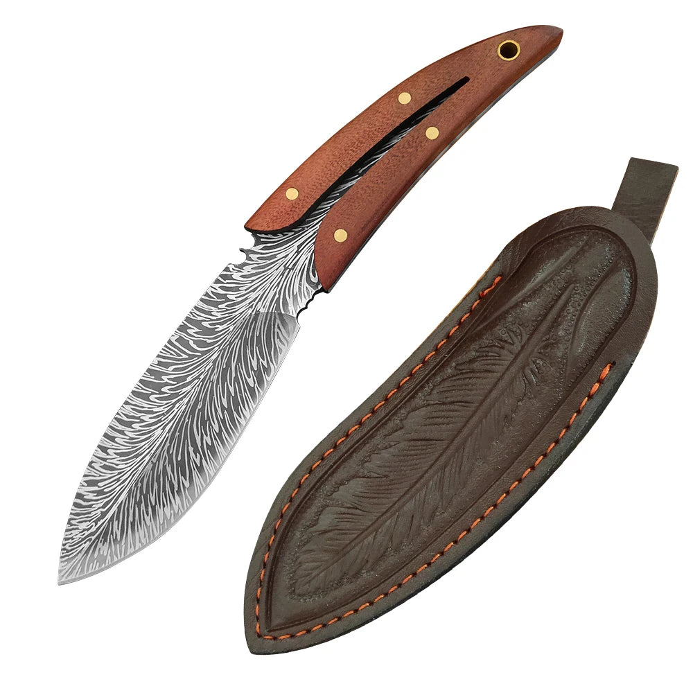 Stainless Steel Chef Knife Professional Boning Cleaver Wood