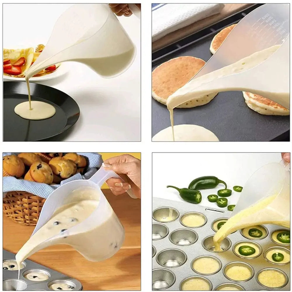 1000ml Tip Mouth Measuring Cups Plastic Graduated Funnel