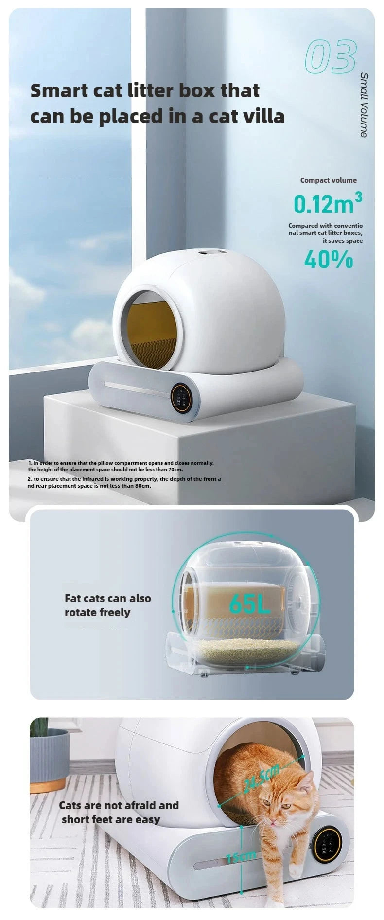 Smart Cat Litter Box Pets Automatic Cleaning Electric
