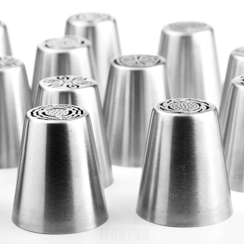 Russian Stainless Steel Piping Tips Flower Shaped Cake