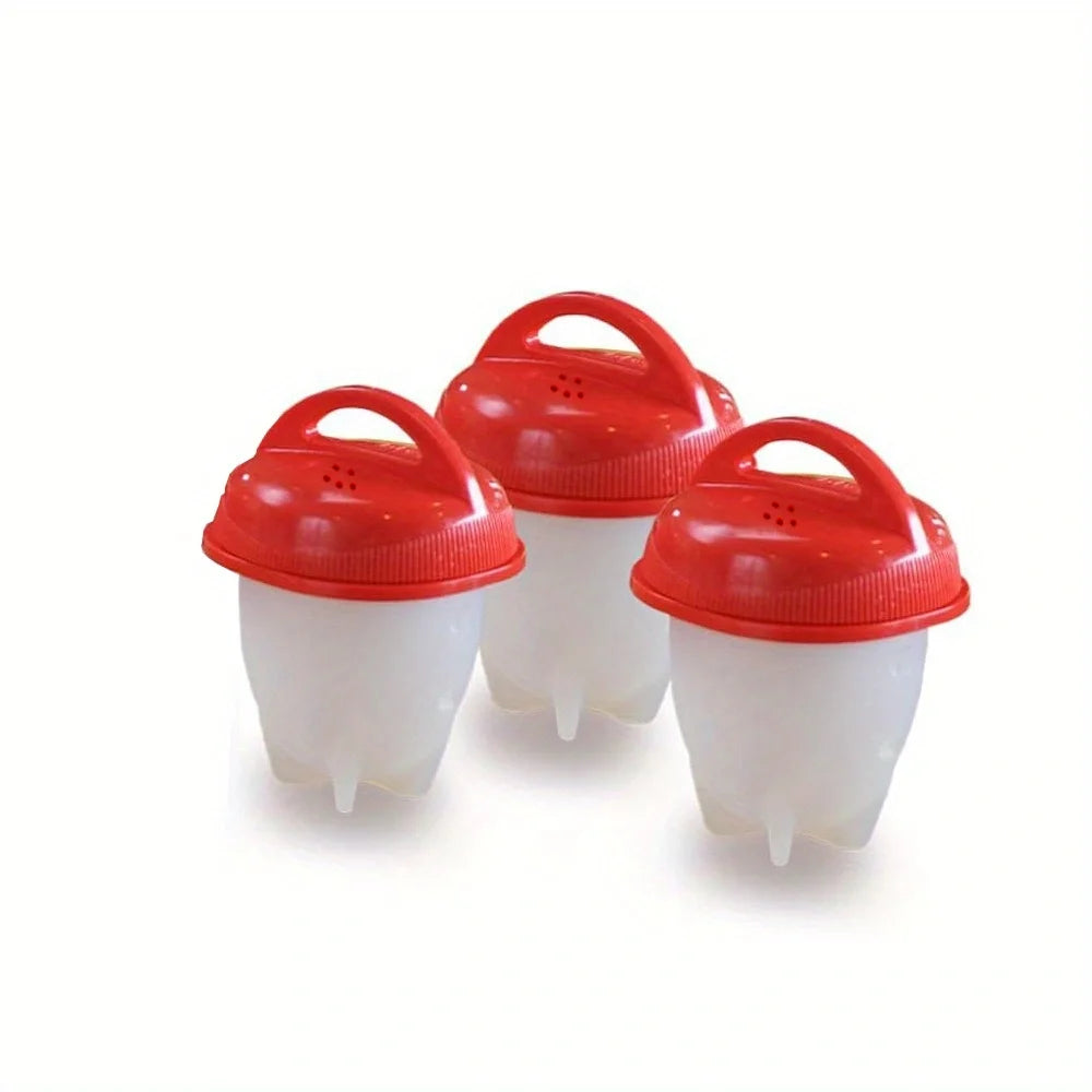 3/4/6 Non-Stick Silicone Egg Poacher - Fast Easy