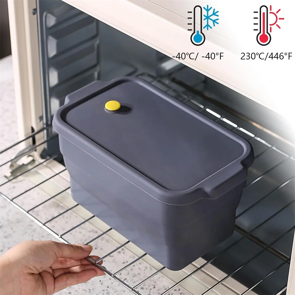 Collapsible Silicone Bread Loaf Pan Lid Nonstick Baking