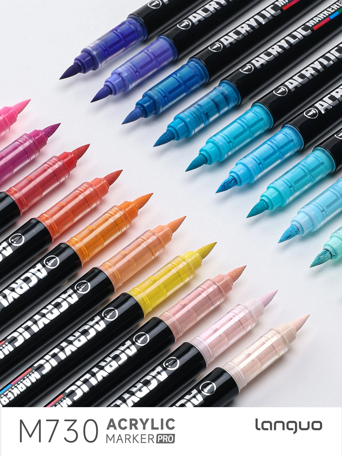 Languo Acrylic Marker Pro 48/72/96/192 Colors 1-5mm Brush