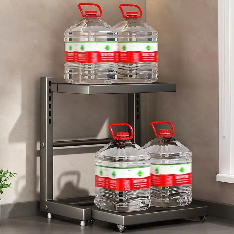 Pull Out Adjustable Storage Rack Multi-Layer Counter Organizer