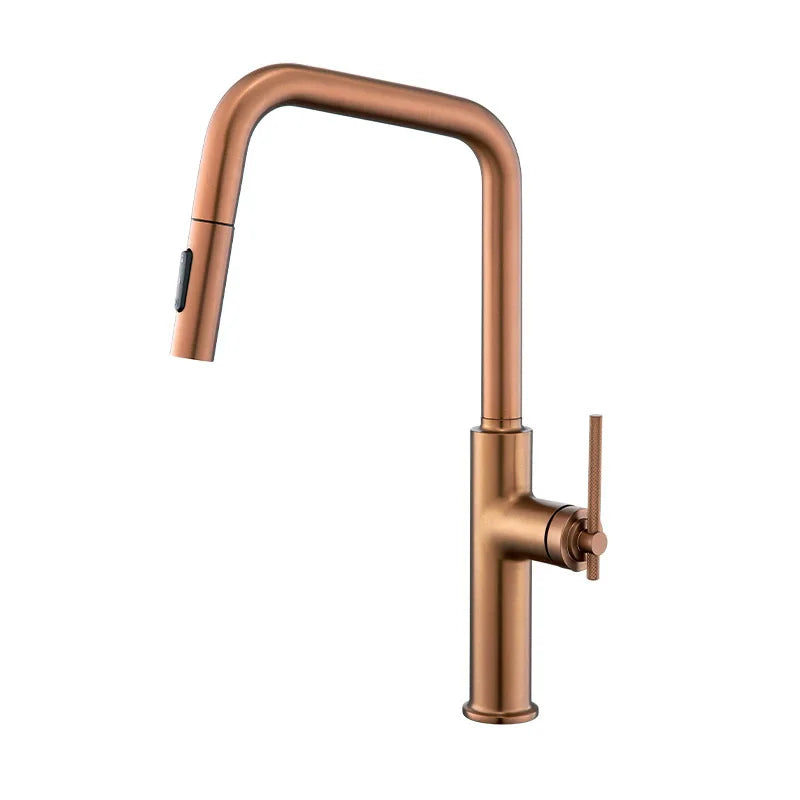Brushed Rose Gold Pull Out Faucets Brush Gold