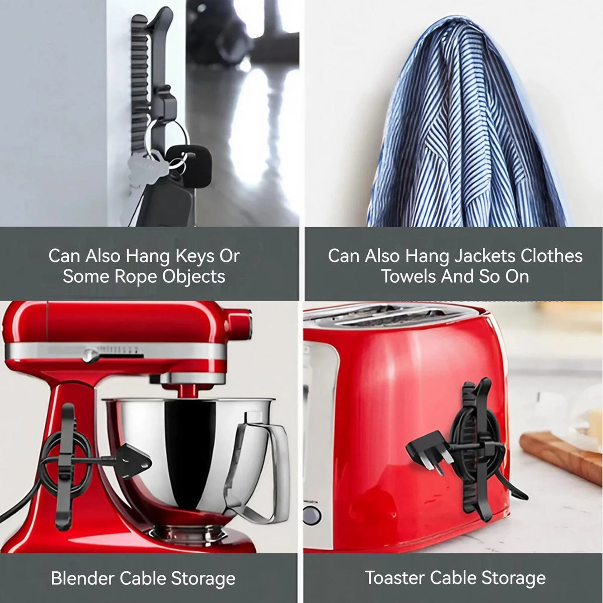 Cable Organizer Wire Management System Countertop Plug Storage