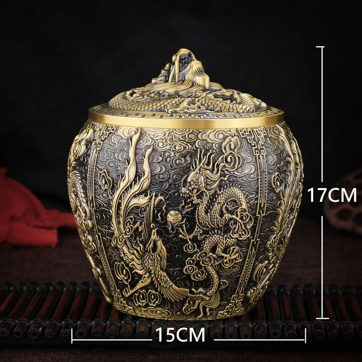 Retro Brass Tea Can Sugar Tea Jar Decorative