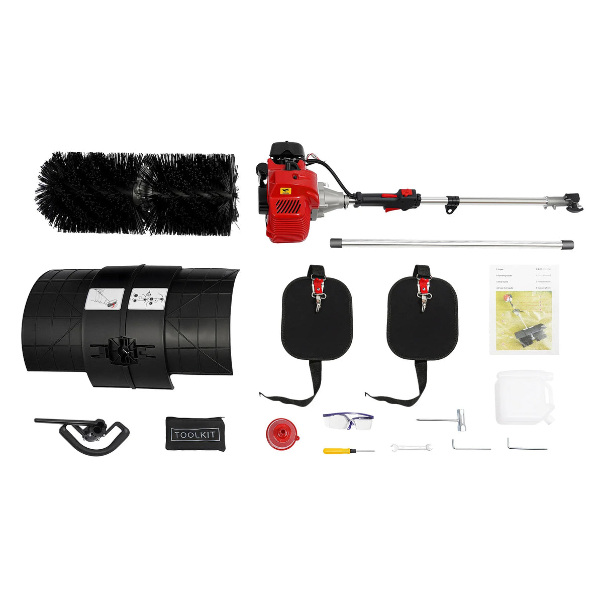 3hp 52cc Gas Powered Walk Behind Sweeper Multi