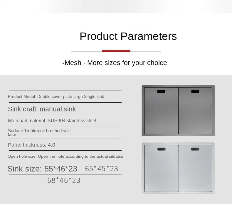 Nano 55 45 23cm Hidden Sink Groove Invisible