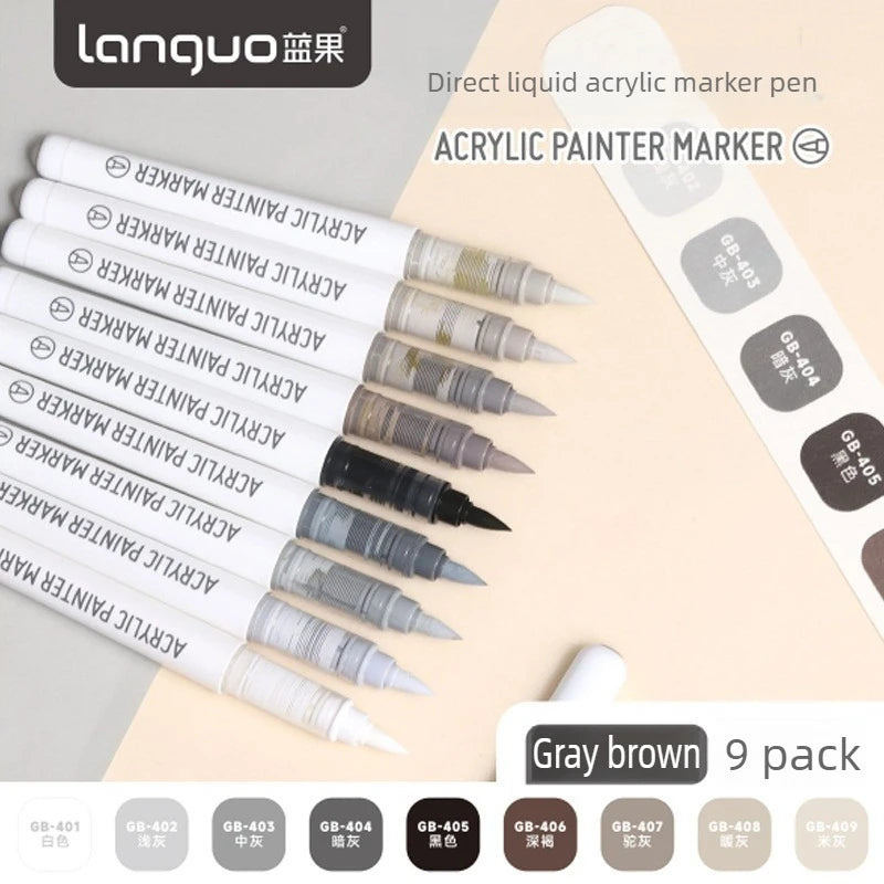 Languo 288/9 Colors Direct Liquid Acrylic Marker Soft