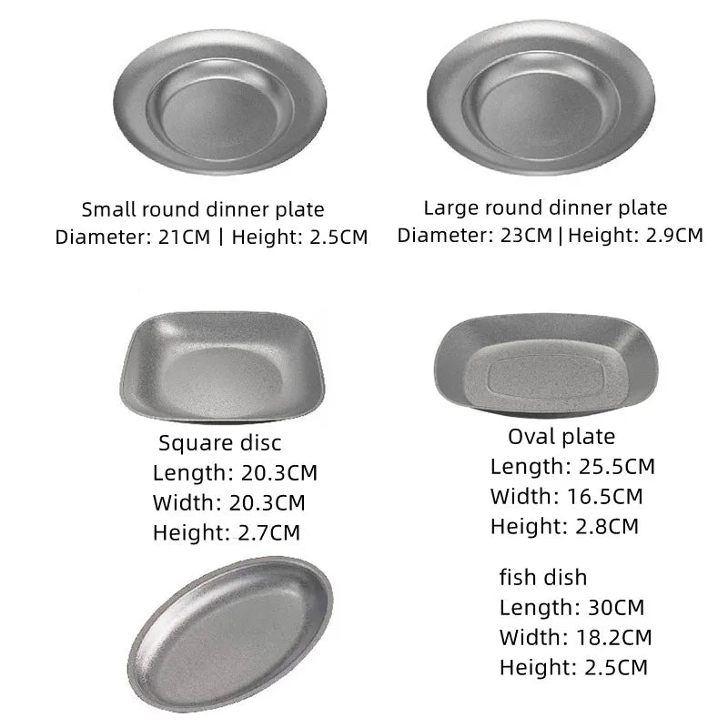 304 Stainless Steel Dining Plate Oval Bone Dish