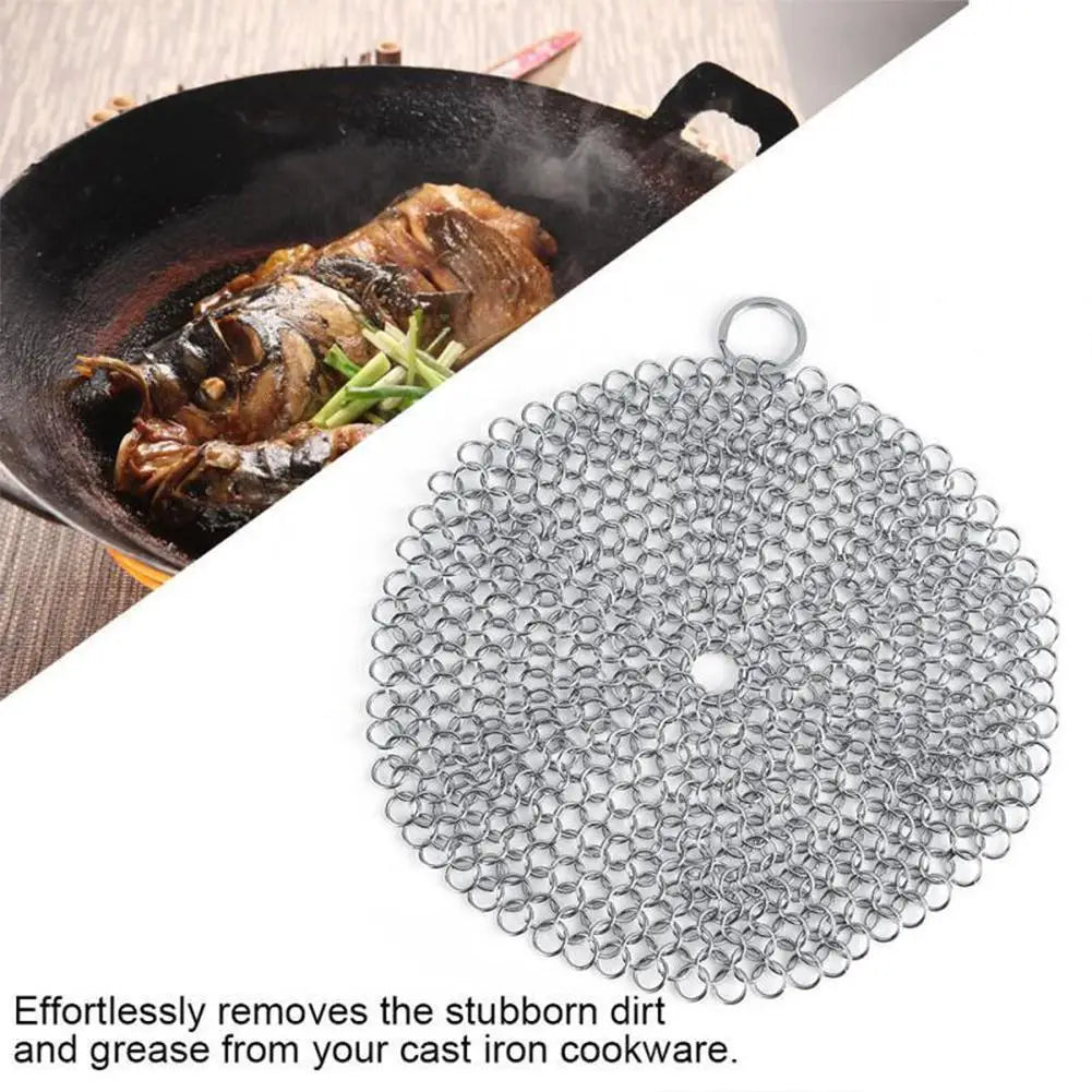 Cleaning Ring Stainless Steel Cleaner Chainmail Scrubber Brush