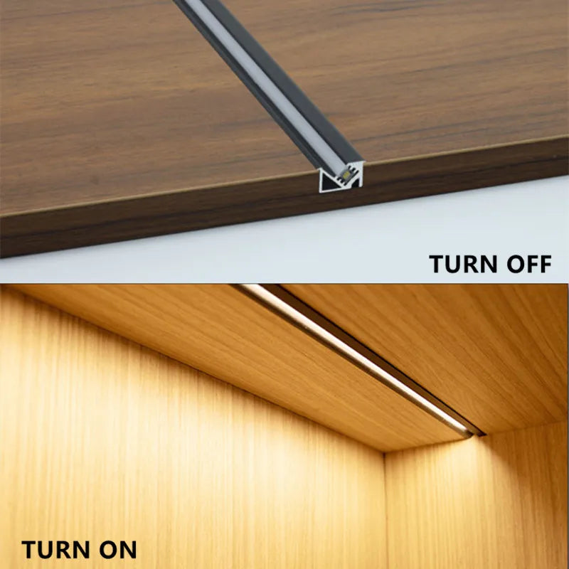 45degree Hidden Lighting Hard Bar Light Invisible Recessed