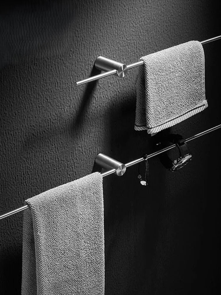 40/50/60/70/80cm Movable Towel Rack Bath Towel Holder Wall