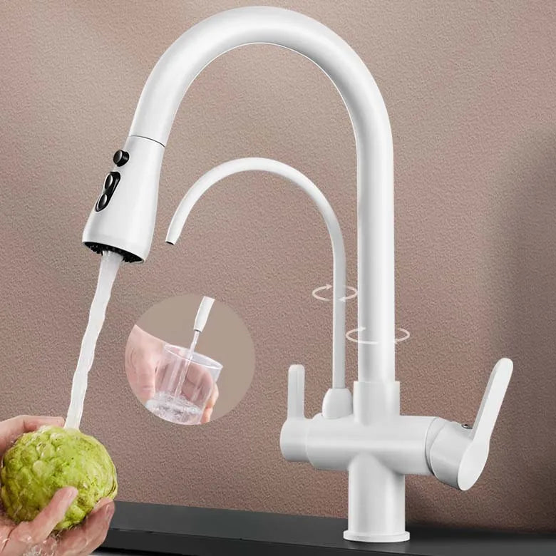 White Touch On Filter Faucets Ways Cold Pure