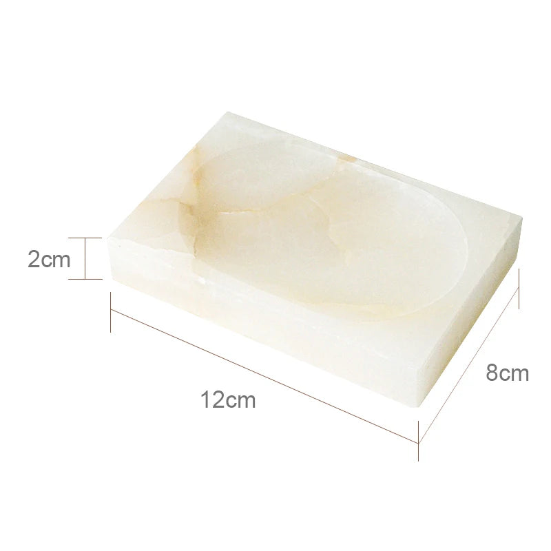 White Onyx Natural Marble Bathroom Luxury Soap Dispenser