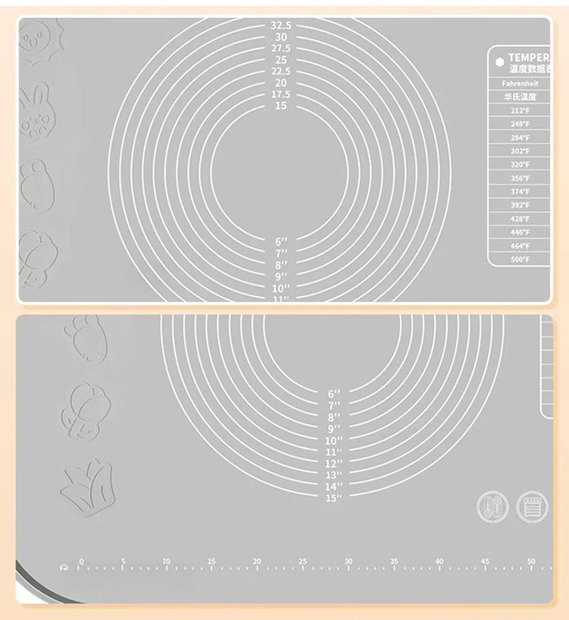 Pastry Board Extra Thick Non-Slip Silicone Baking Mat
