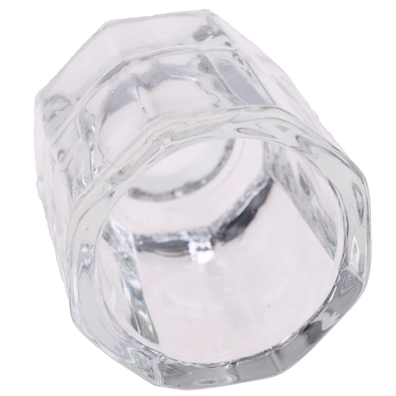 1xcosmetic Octagon Shaped Glass Dappen Dish Stainless Steel