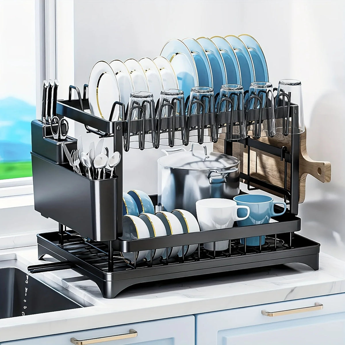 Tier Tier Dish Drying Rack Counter Dish Drainers