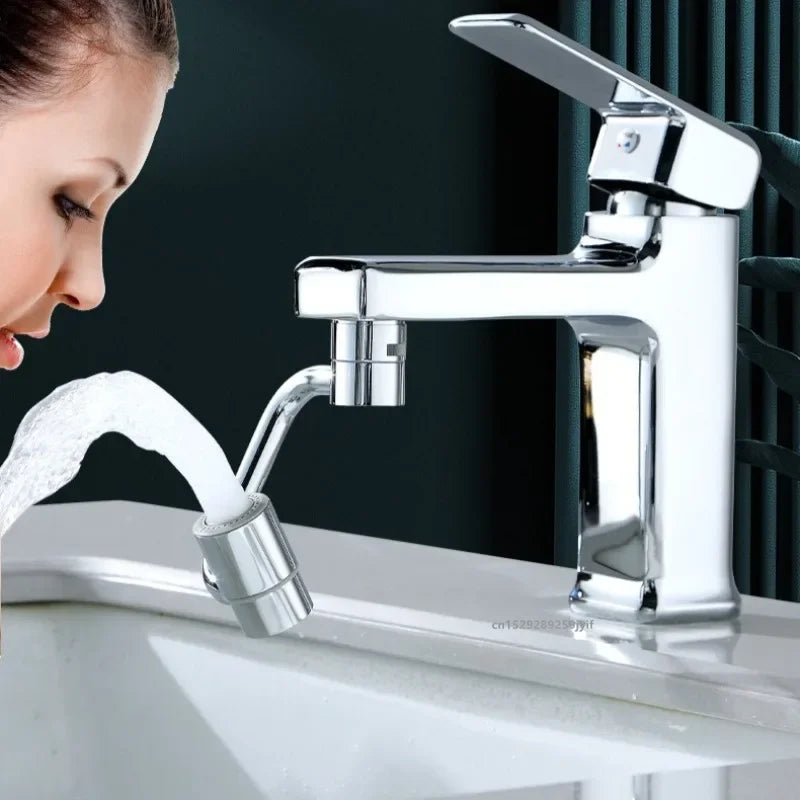 1pc 1080 Swivel Stainless Steel Faucet Extender Universal