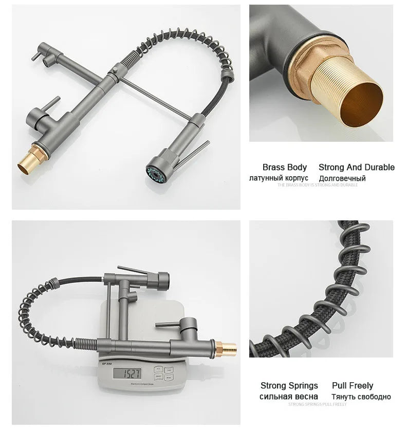 Gegve Faucets Removable Taps Brush Brass Faucet Water
