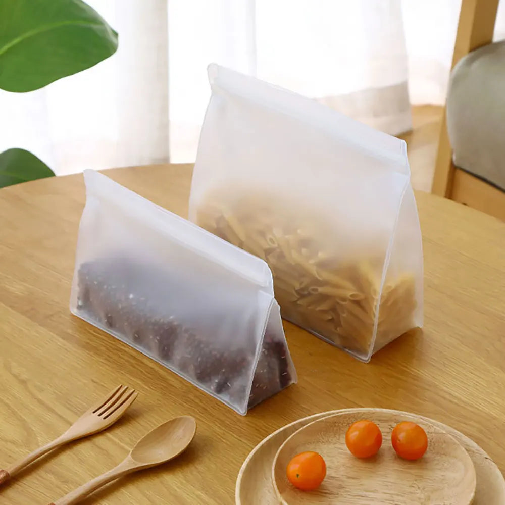 Silicone World Reusable Peva Food Bag Freezer Stand