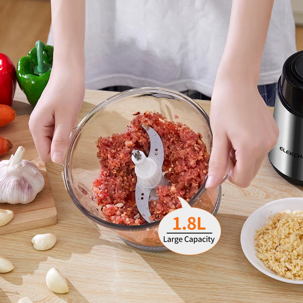 Biolomix 8l Glass Bowl Food Processor Chopper Two