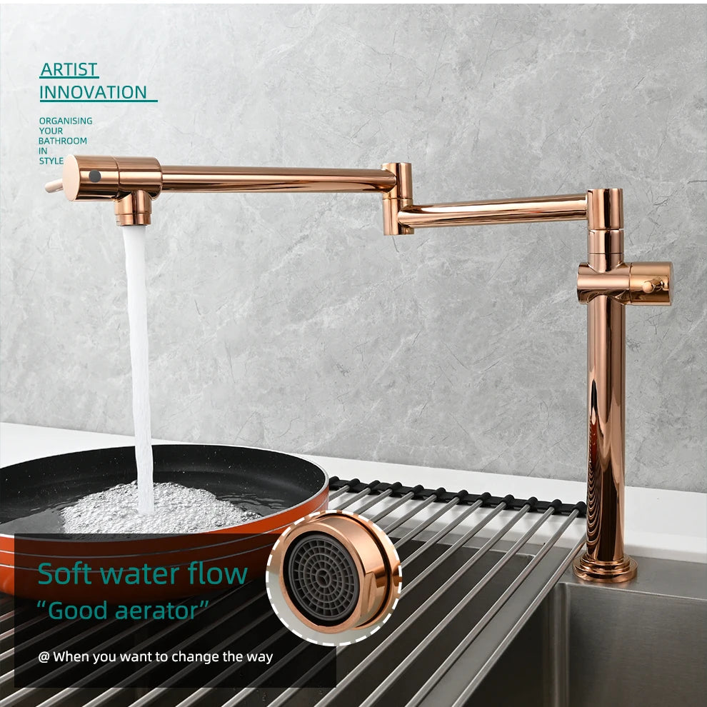 Ciencia Brass Pot Filler Faucet Wall Mount Sink