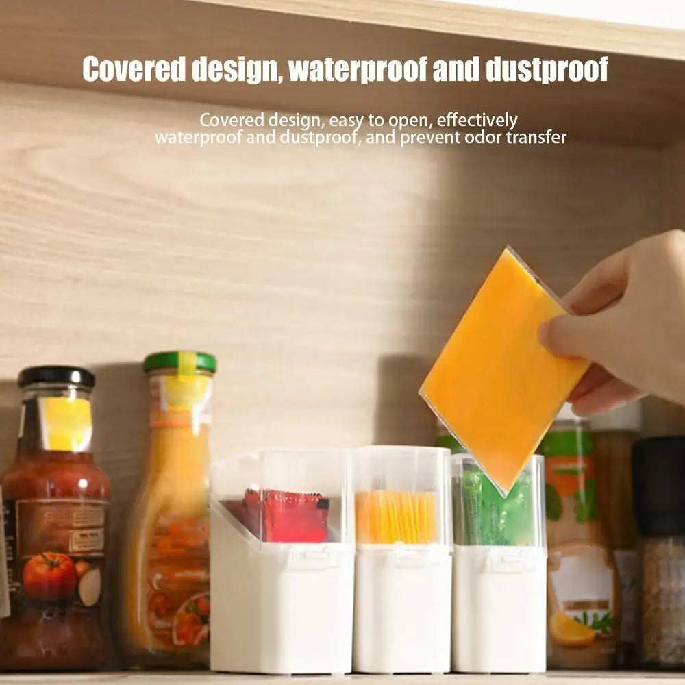 Lid Sliced Cheese Container Mini Storage Box Swabs