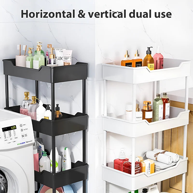 3/4 Tier Mobile Organizer Cart Wheels Rolling Cart