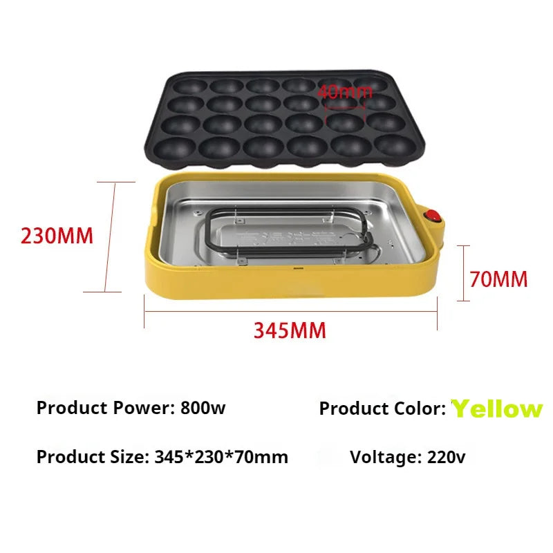 220v Chibi Maruko Baking Machine Electric Takoyaki Maker
