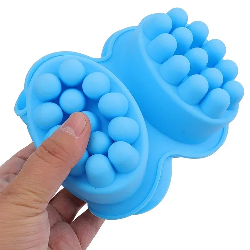 -Cavities Silicone Massage Soap Mold Oval Candy Making