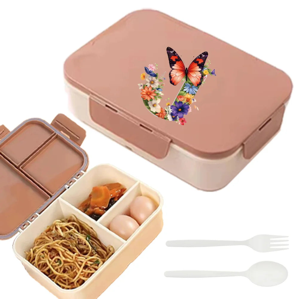 Flip Lid Compartment Lunch Box Food Organizer Case