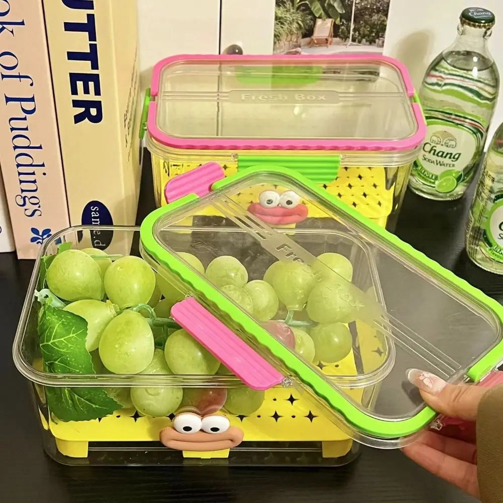 Sealed Food Storage Container Save Space Lid Refrigerator