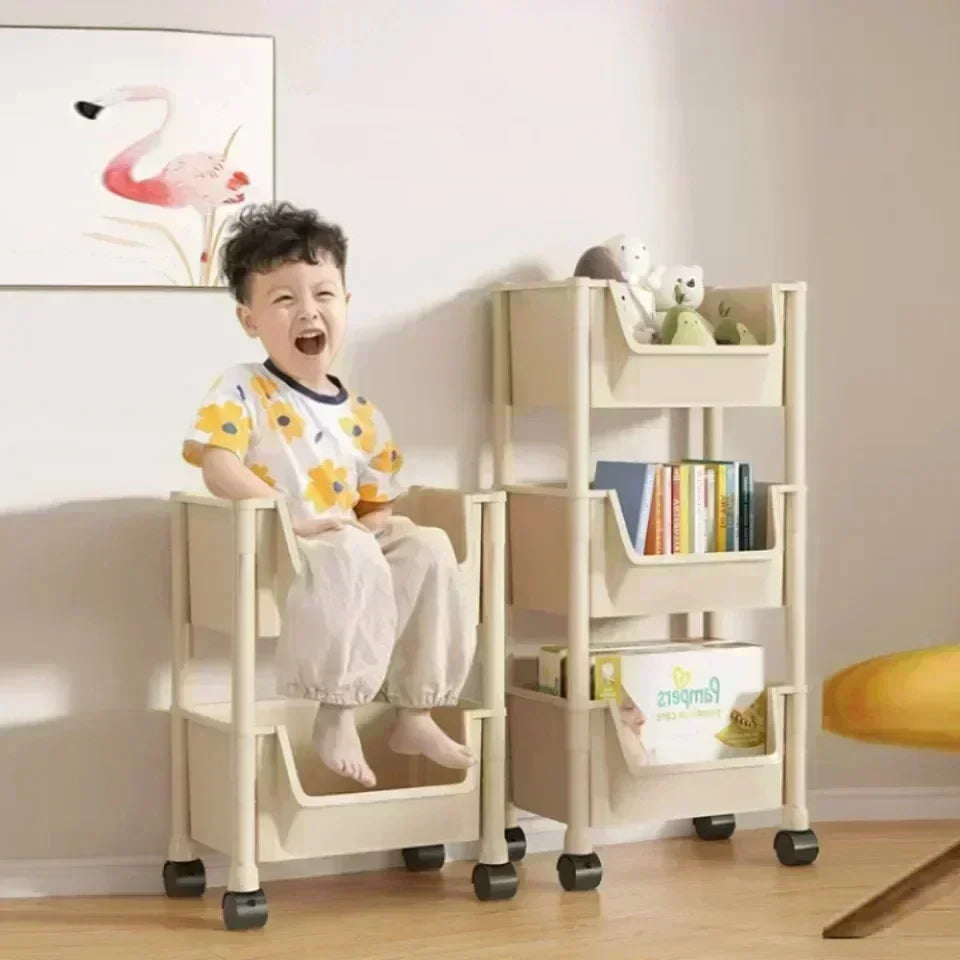 Organizer Storage Rack Mobile Snack Toy Trolley Desk