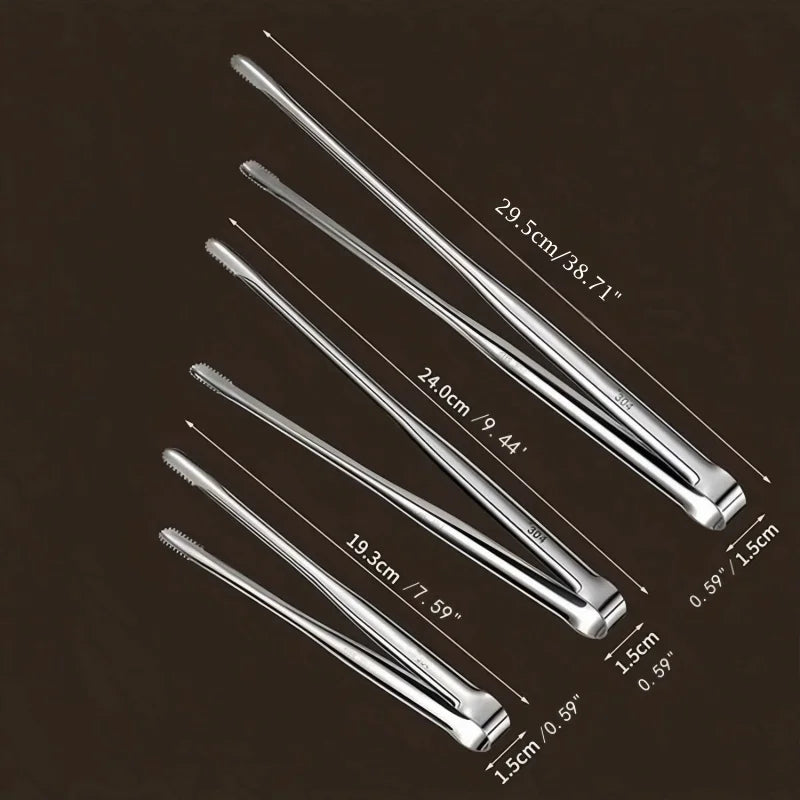 304 Stainless Steel Grill Bbq Tongs Cooking Utensils