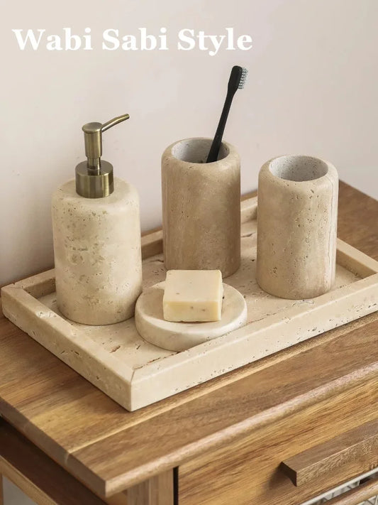 Ahunderjiaz-Wabi Sabi Style Soap Dispensers Bathroom Wash