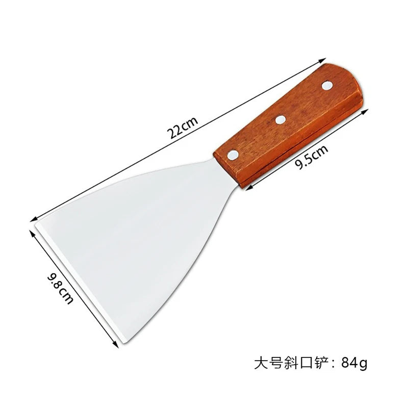 Stainless Steel Spatula Grill Scraper Non Stick Durable