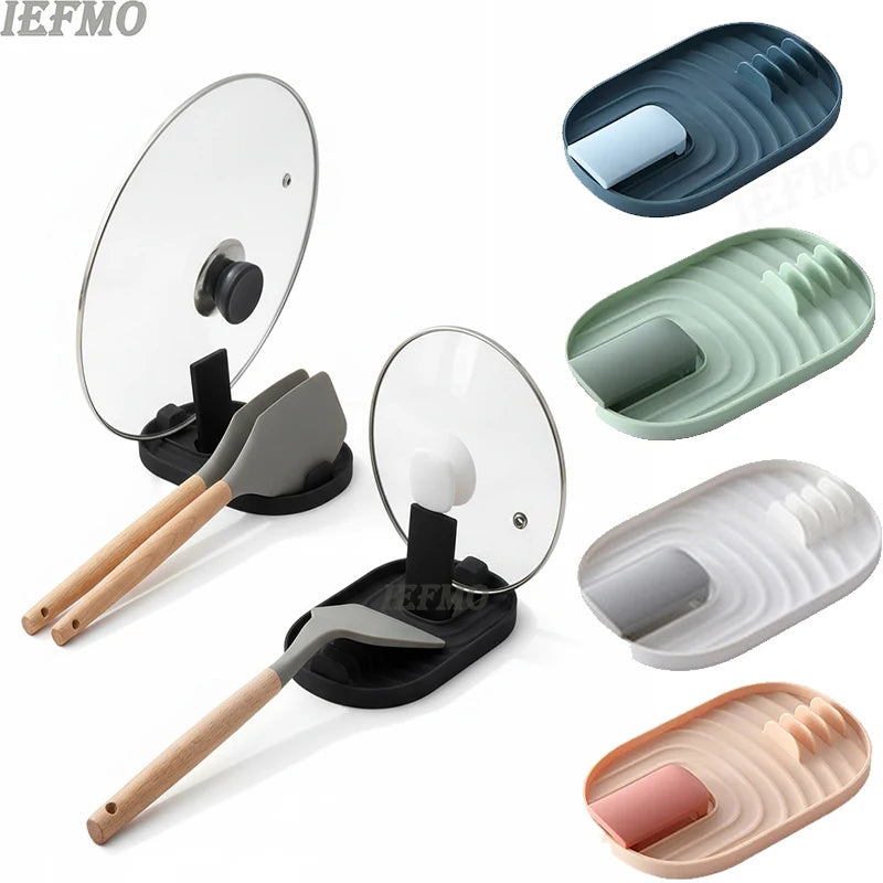 1pc Lid Holder Pot Lid Stand Organizer Adjustable