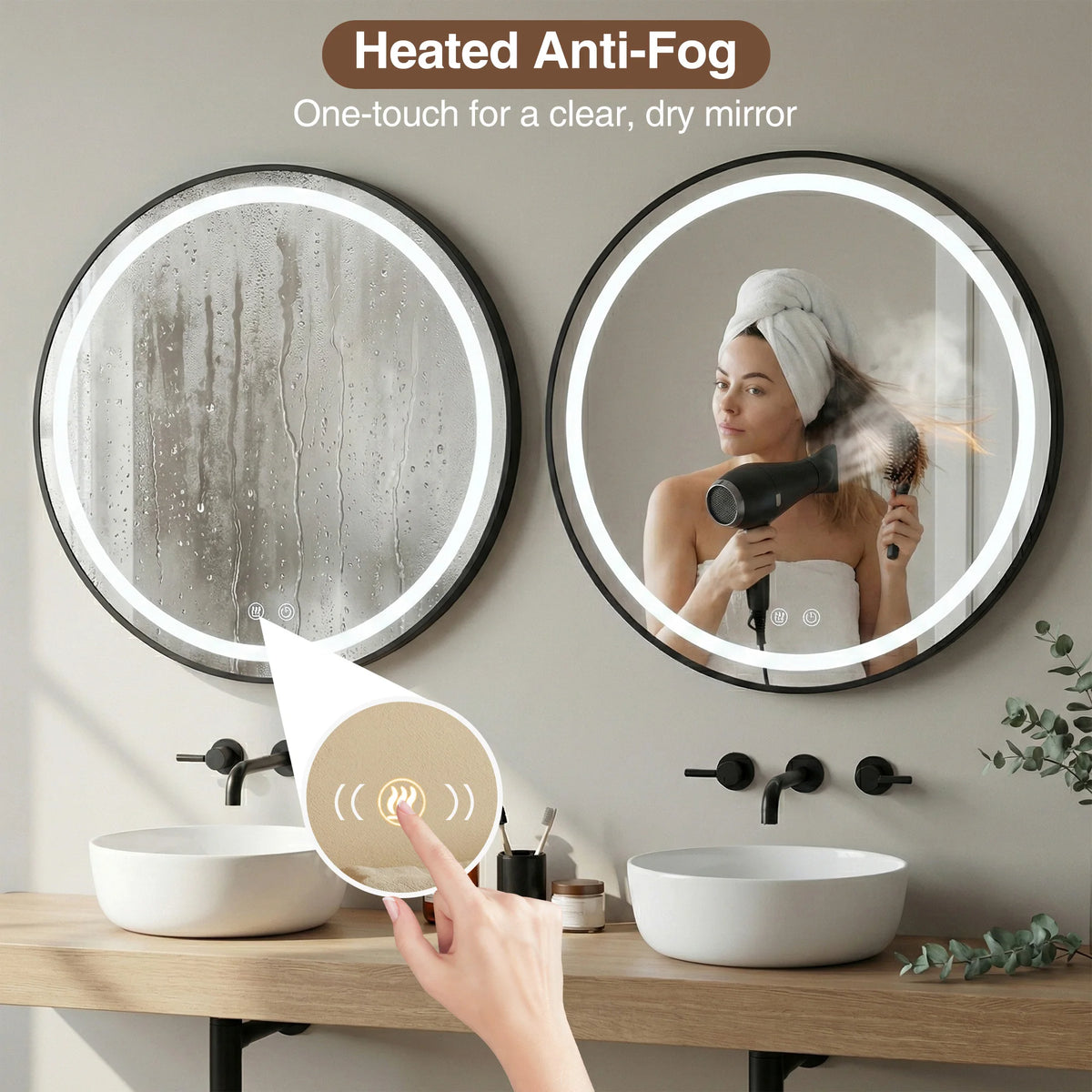 Smart Light Led Bathroom Cabinet Storage Wall Mounted