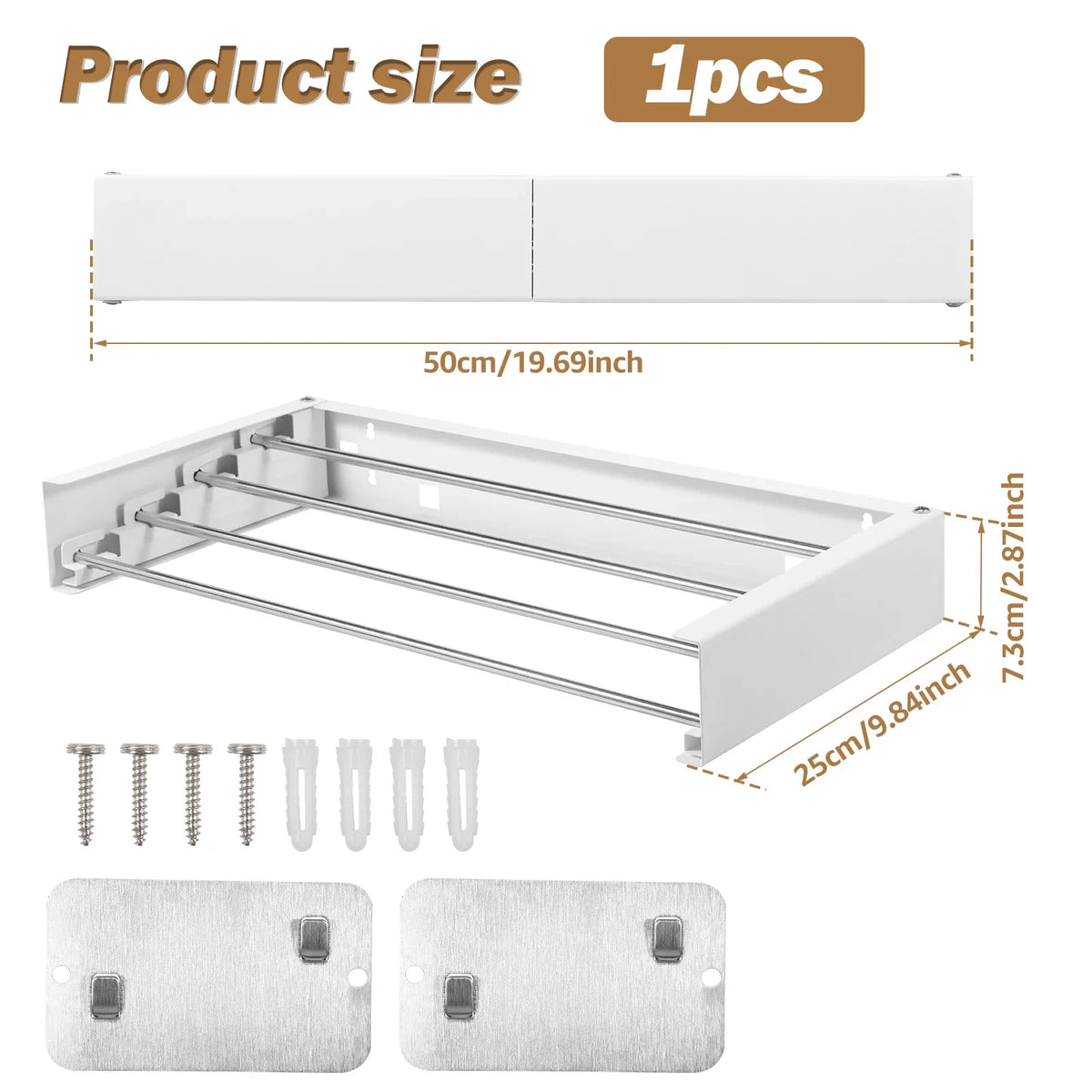 Folding Clothes Hanger Stainless Steel Laundry Drying Rack