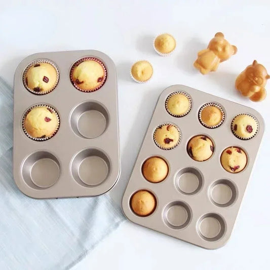 6/12 Holes Cake Baking Pan Bakeware Muffin Cupcake