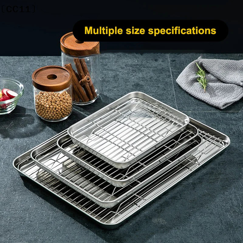 Stainless Steel Baking Tray Removable Cooling Rack Non-Stick
