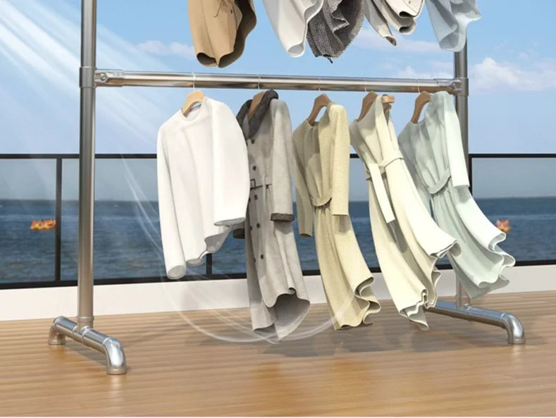Floor Standing Clothes Rack Bedroom Hanging Clothes Rack
