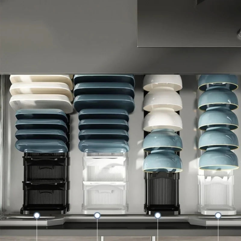 Justinlau Under Cabinet Dishes Storage Holder Bowl Dish