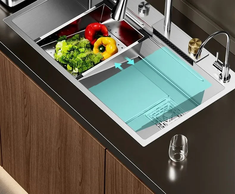 Nano 304 Stainless Steel Sink Waterfall Large Slot