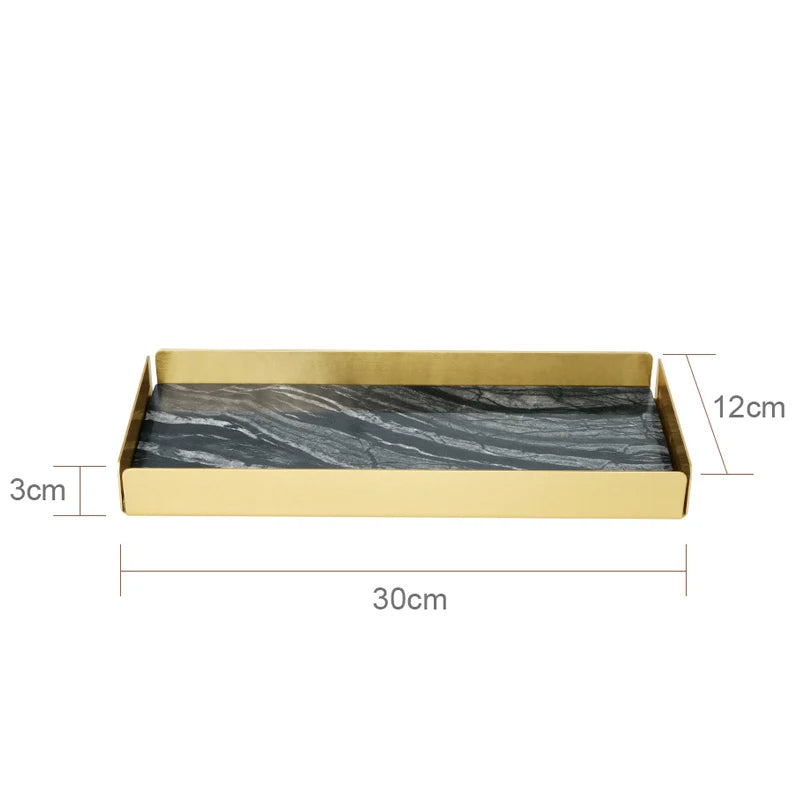 Black Natural Marble Stone Bathroom Luxury Toothbrush Holder