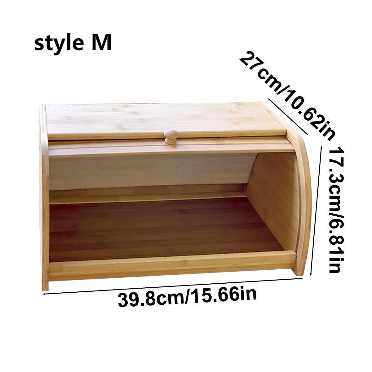 Premium Bamboo Bread Box Bread Storage Organizer Organizer